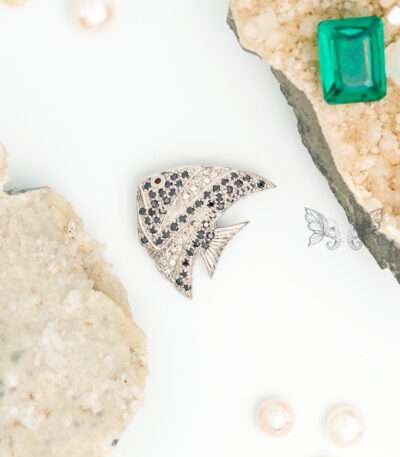 Silver Fish Brooch