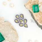 Peridot & Sapphire Silver Brooch