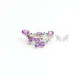 Silver Flower Brooch Pin