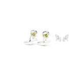 Peridot Silver Cufflinks