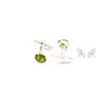 Peridot Silver Cufflinks