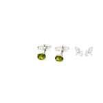 Handcrafted 925 Sterling Silver Peridot Gemstone Cufflinks for Men - Image 2