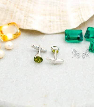 Peridot Gemstone Cufflinks