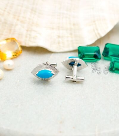 Silver Turquoise Cufflinks
