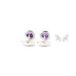 Amethyst Silver Cufflinks