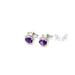 Amethyst Silver Cufflinks