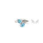 Blue Topaz Silver Cufflinks for Men