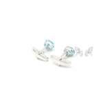 Blue Topaz Silver Cufflinks for Men