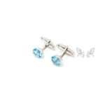 Blue Topaz Silver Cufflinks for Men