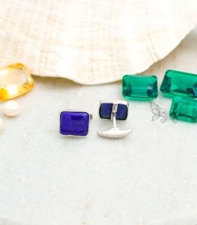 Silver Lapis Lazuli Cufflinks