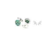 Silver Emerald Cufflinks