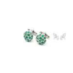 Silver Emerald Cufflinks