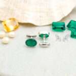 Silver Green onyx Cufflinks