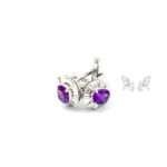 Silver Amethyst Cufflinks