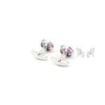 Silver Amethyst Cufflinks