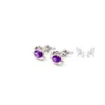 Silver Amethyst Cufflinks