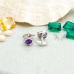 Silver Amethyst Cufflinks