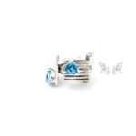 Silver Blue Topaz Cufflinks