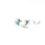 Silver Blue Topaz Cufflinks