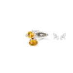 Citrine Cufflinks in Silver