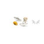 Citrine Cufflinks in Silver