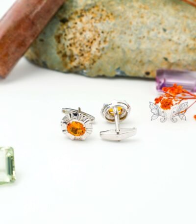 Citrine Cufflinks for Men