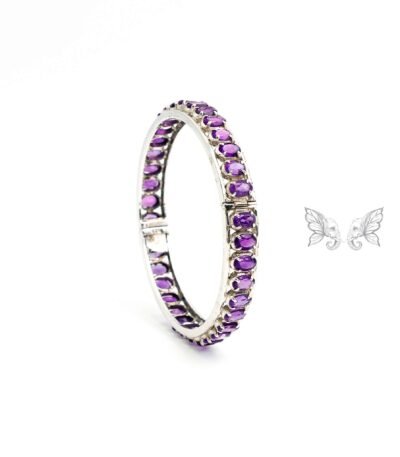 Amethyst bangle bracelet