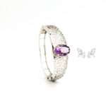 Amethyst Bangle Bracelet