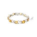 Radiant Citrine Handcrafted 92.5 Sterling Silver Tennis Bracelet - Image 4
