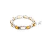 Radiant Citrine Handcrafted 92.5 Sterling Silver Tennis Bracelet - Image 5