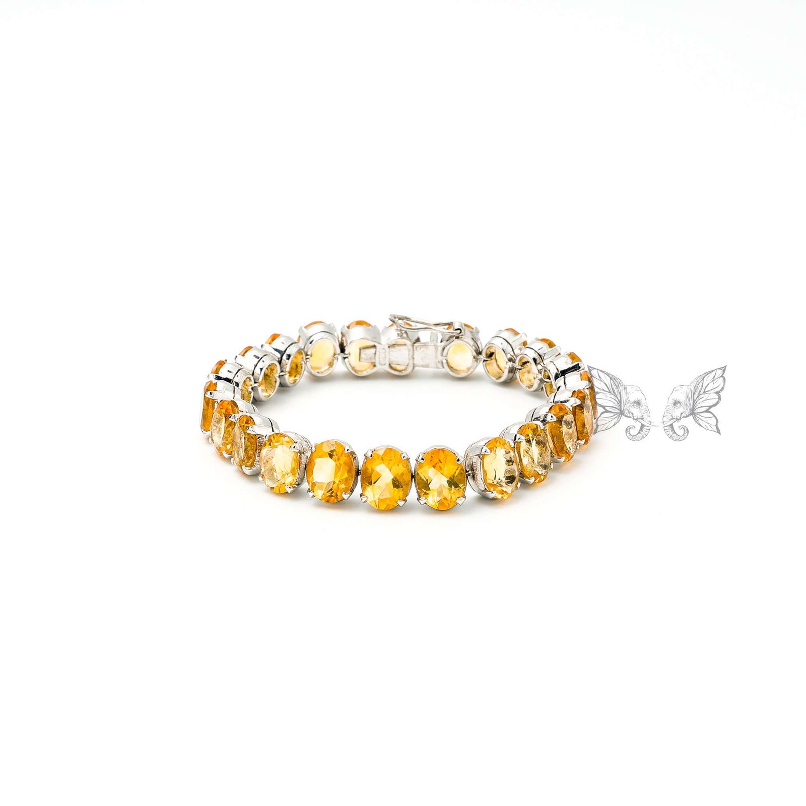 SLB281 (4) Citrine Tennis Bracelet