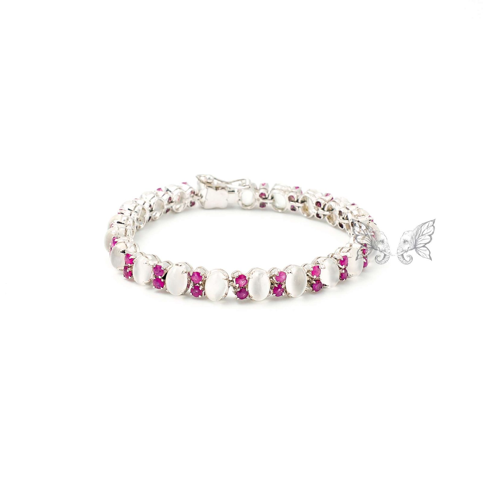 SLB292 (4) Silver Moonstone Bracelet