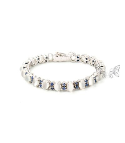 Moonstone & Blue Sapphire Bracelet for Women