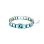 Blue Topaz Line Bracelet