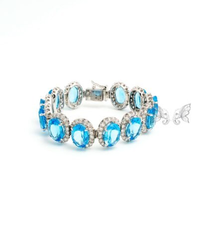 Silver Blue Topaz Bracelet